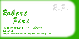 robert piri business card